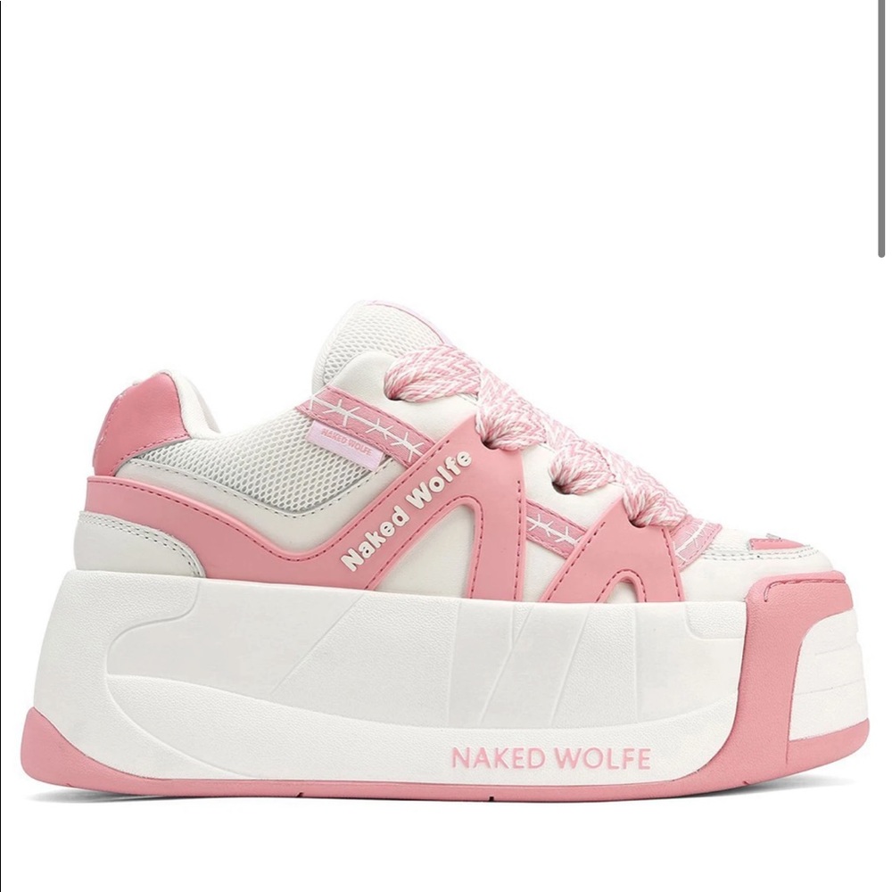 Naked Wolfe baby pink slider sneakers 💕